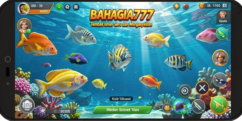 Tampilan gameplay Tembak Ikan di BAHAGIA777 yang menarik.