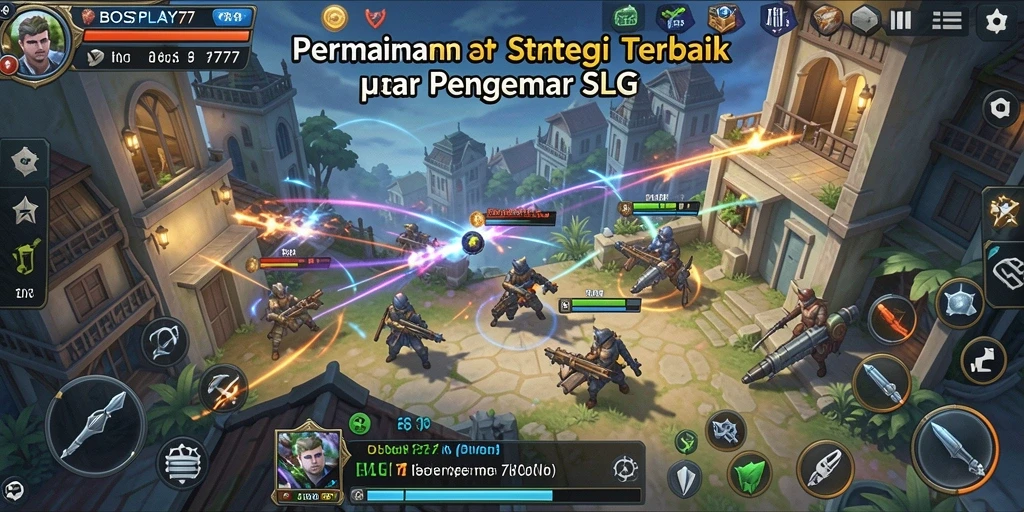 Screenshot menunjukkan pertempuran epik dalam gameplay SLG.
