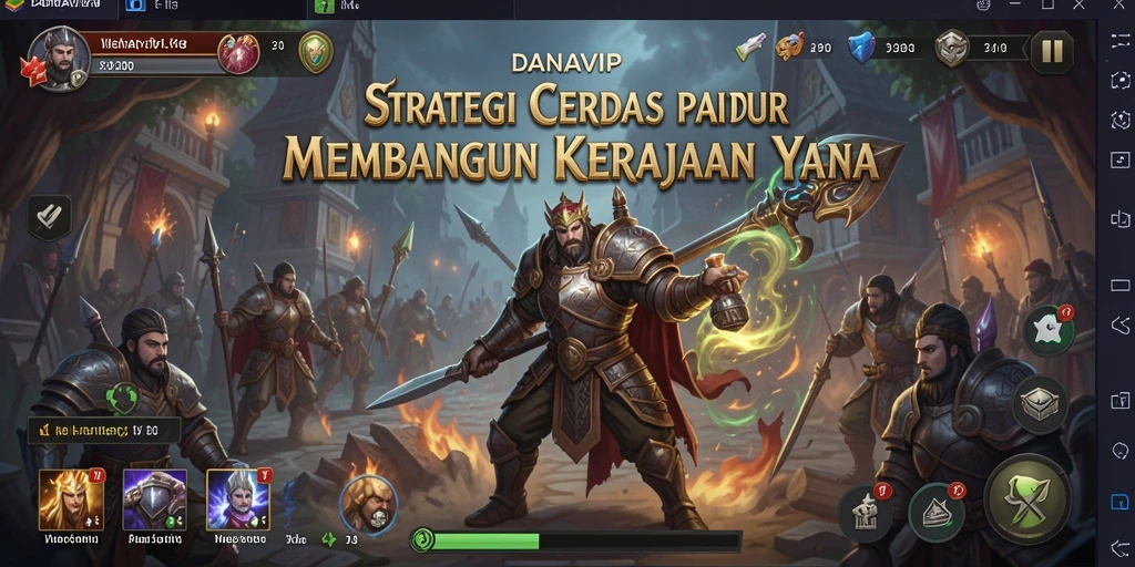 Tampilan gameplay yang dinamis dan strategi yang menantang di DANAVIP.