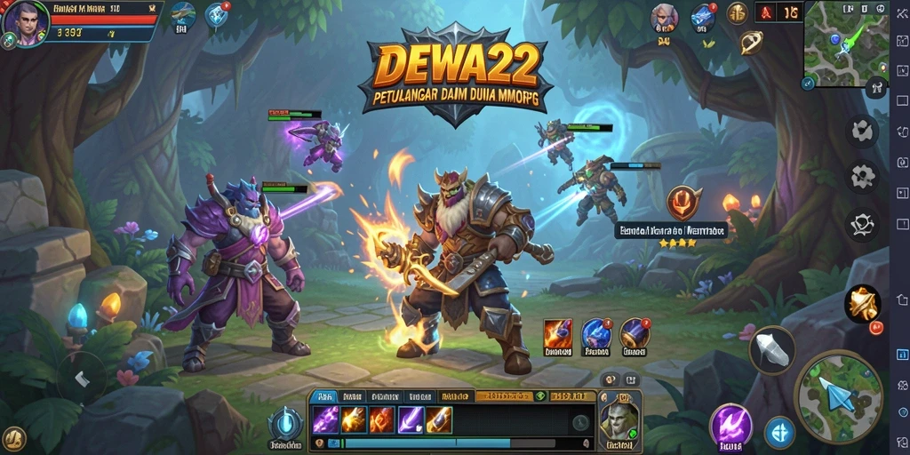 Tampilan gameplay DEWA22 yang menakjubkan di dunia MMORPG.
