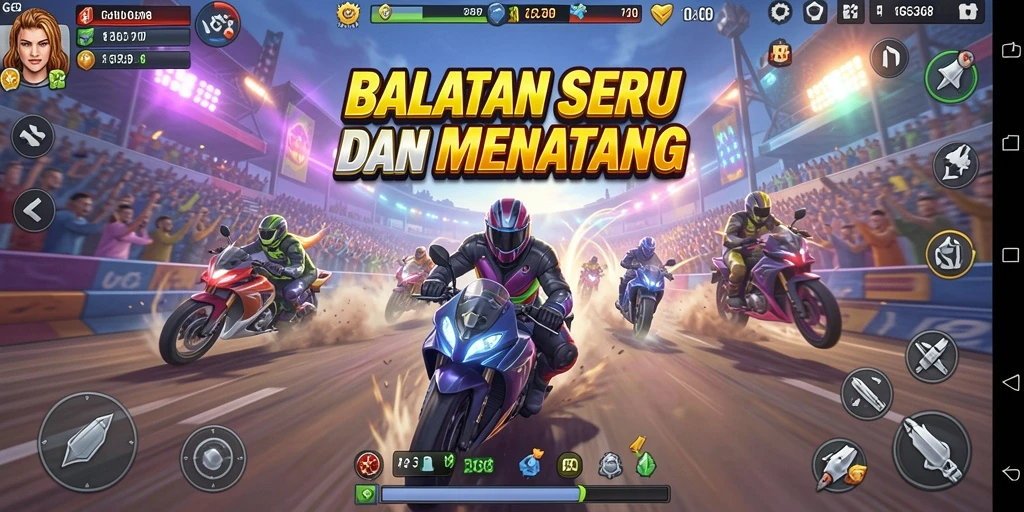 Screenshot gameplay GG368 menampilkan aksi balapan yang mendebarkan.