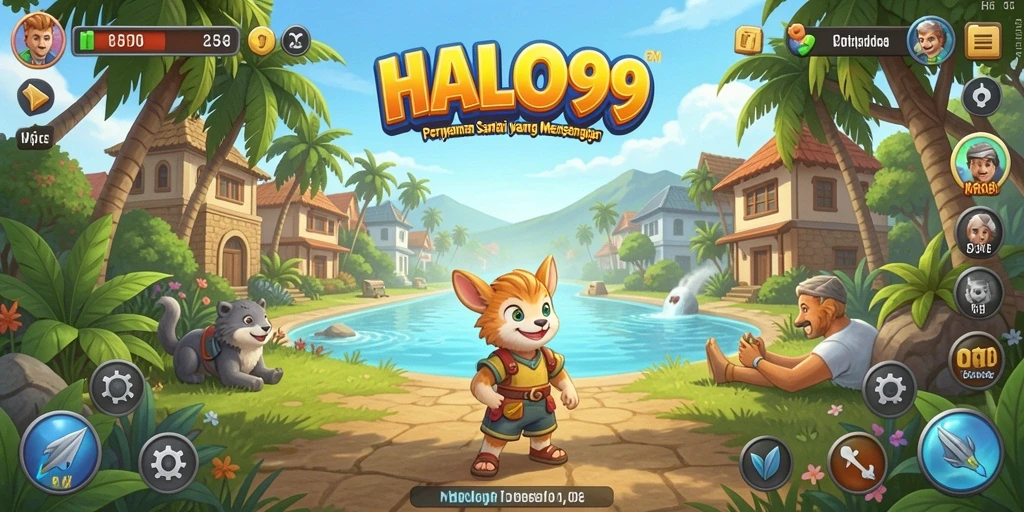 Tangkapan layar utama HALO99 menampilkan momen seru dalam gameplay Casual.