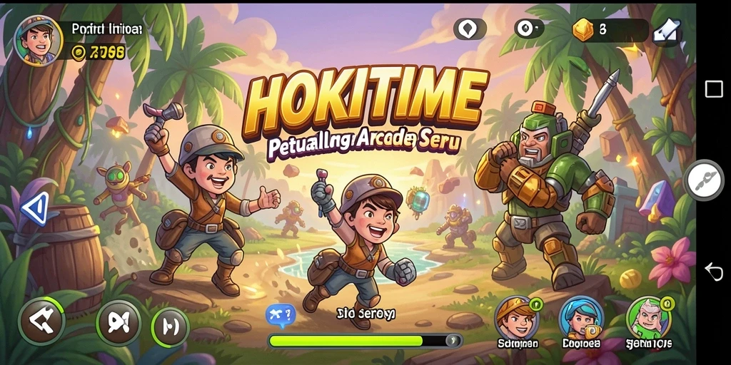Tampilan gameplay menarik dari HOKITIME dengan level penuh tantangan.