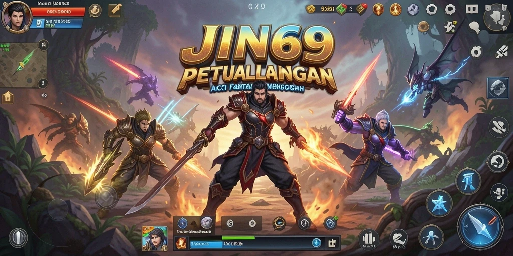 Tampilan gameplay seru dari JIN69 yang penuh aksi.