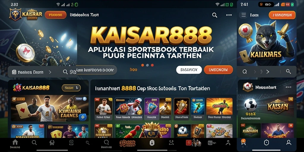 Tampilan aplikasi KAISAR888 yang menarik untuk taruhan olahraga.