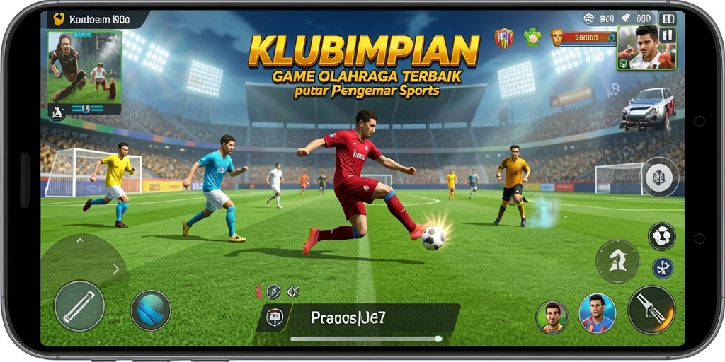 Tampilan permainan KLUBIMPIAN yang memukau dengan aksi olahraga nyata.