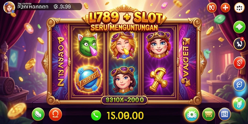 Screenshot gameplay Slot LI789 yang menampilkan keseruan memutar roda keberuntungan.