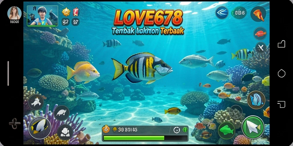 Menampilkan gameplay seru Tembak Ikan di LOVE678.