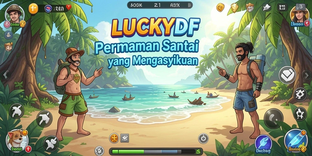 Tampilan gameplay menarik dari LUCKYDF yang mengasyikkan.