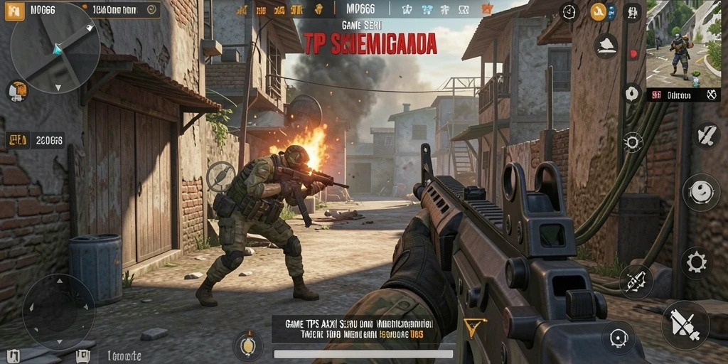 Tampilan gameplay mendebarkan dalam MPO666, penuh aksi dan strategi.