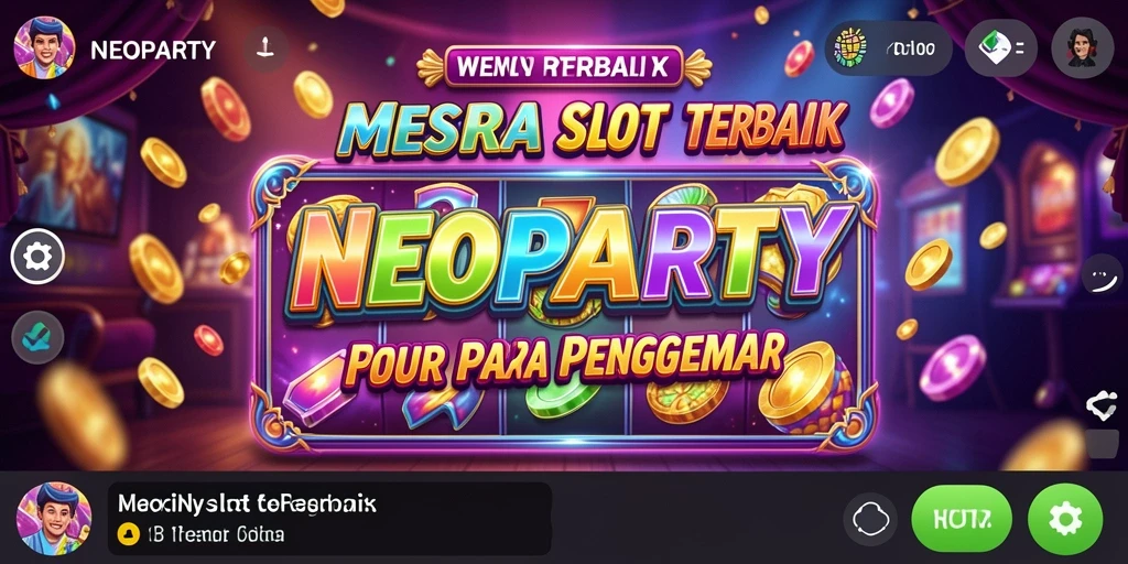 Tampilan utama NEOPARTY menampilkan kegembiraan permainan Slot yang megah.