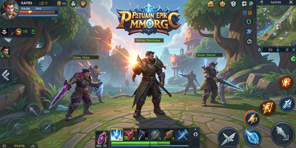 Tangkapan layar menunjukkan aksi seru dalam gameplay MMORPG.