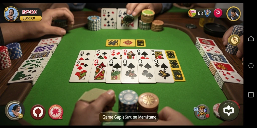 Tampilan menarik dari gameplay Gaple di RPOK.