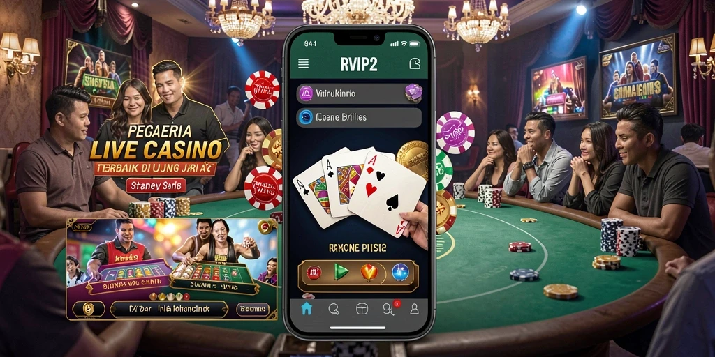 Tampilan gameplay Live Casino yang mendebarkan dan interaktif.