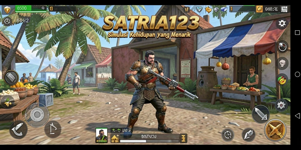 Screenshot SATRIA123 menunjukkan gameplay yang interaktif dan grafik yang menawan.