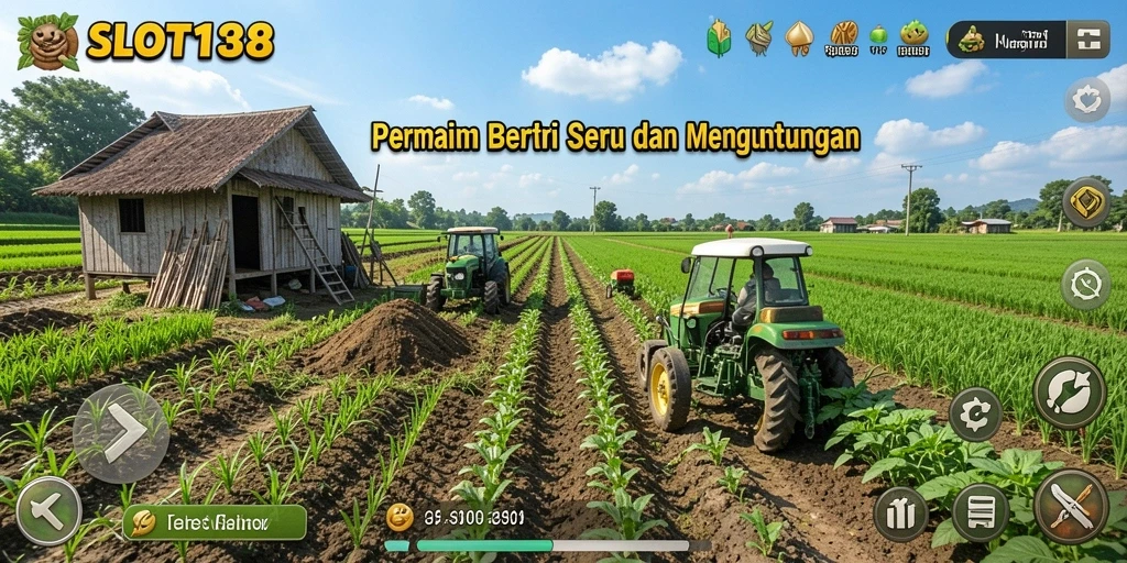 Tampilan gameplay pertanian yang seru di SLOT138.