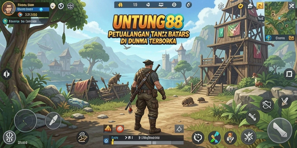 Tangkapan layar gameplay UNTUNG88 menampilkan petualangan Open World yang seru.