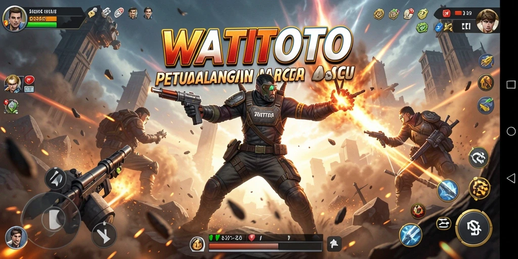 Tampilan gameplay WATITOTO yang mendebarkan dan penuh aksi.
